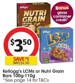 Coles Kellogg's LCMs or Nutri Grain Bars offer
