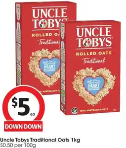 Coles Uncle Tobys Traditional Oats offer
