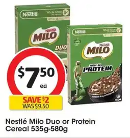 Coles Nestlé Milo Duo or Protein Cereal offer