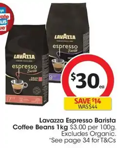 Coles Lavazza Espresso Barista Coffee Beans offer