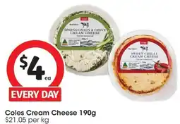 Coles Coles Cream Cheese offer