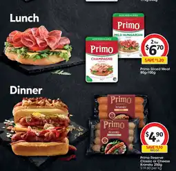 Coles Primo Reserve Classic or Cheese Kransky offer