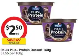 Coles Pauls Plus+ Protein Dessert offer