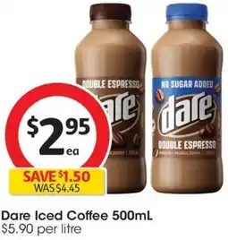 Coles Dare Iced Coffee offer