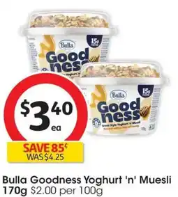 Coles Bulla Goodness Yoghurt 'n' Muesli offer