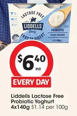 Coles Liddells Lactose Free Probiotic Yoghurt offer