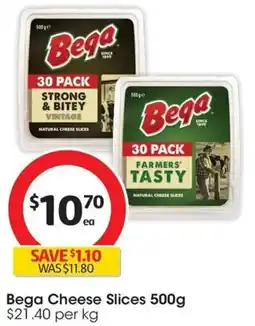 Coles Bega Cheese Slices offer