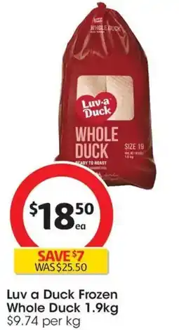 Coles Luv a Duck Frozen Whole Duck offer