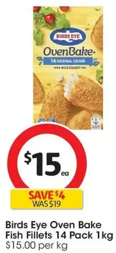 Coles Birds Eye Oven Bake Fish Fillets offer