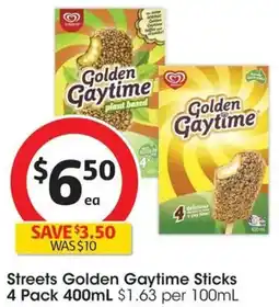 Coles Streets Golden Gaytime Sticks offer