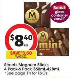 Coles Streets Magnum Sticks offer