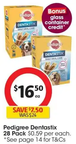 Coles Pedigree Dentastix offer