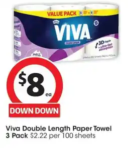 Coles Viva Double Length Paper Towel offer