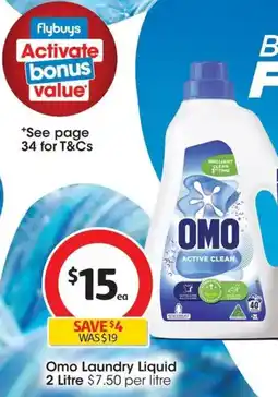 Coles Omo Laundry Liquid offer