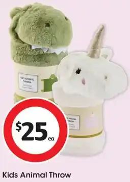 Coles Kids Animal Throw offer