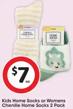 Coles Kids Home Socks or Womens Chenille Home Socks offer