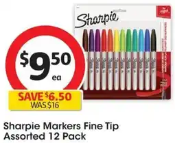 Coles Sharpie Markers Fine Tip Assorted offer