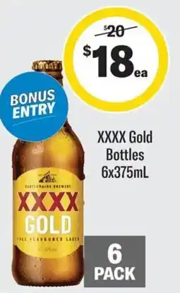 Coles XXXX Gold Bottles offer