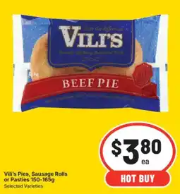 IGA Vili's Pies, Sausage Rolls or Pasties offer
