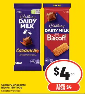 IGA Cadbury Chocolate Blocks offer