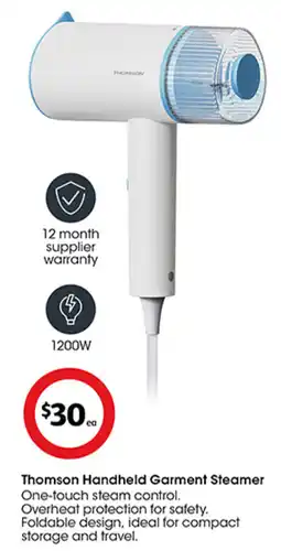 Coles Thomson Handheld Garment Steamer offer