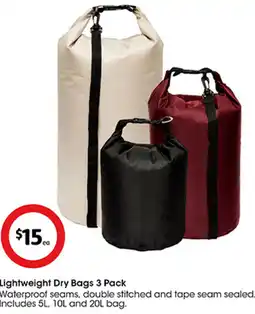 Coles Lightweight Dry Bags offer