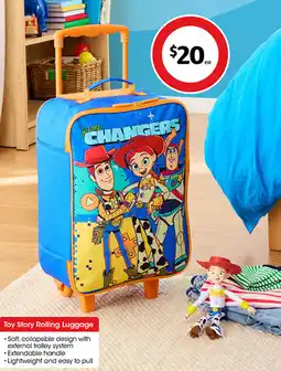 Coles Toy Story Rolling Luggage offer