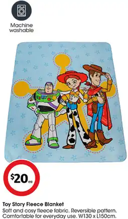 Coles Toy Story Fleece Blanket offer