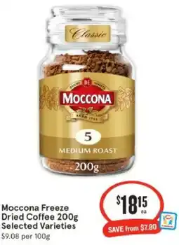 IGA Moccona Freeze Dried Coffee offer