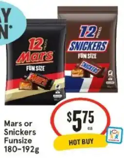 IGA Mars or Snickers Funsize offer