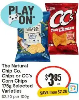 IGA The Natural Chip Co. Chips or CC's Corn Chips offer