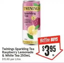 IGA Twinings Sparkling Tea Raspberry Lemonade & White Tea offer