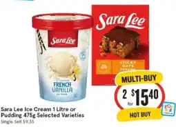 IGA Sara Lee Ice Cream or Pudding offer