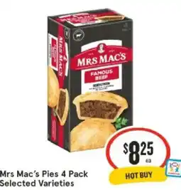IGA Mrs Mac's Pies offer