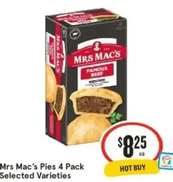 IGA Mrs Mac's Pies offer