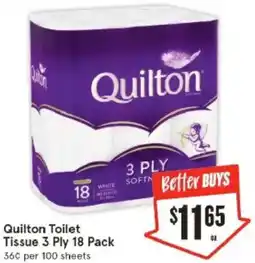 IGA Quilton Toilet Tissue 3 Ply offer