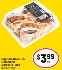 IGA Suprima Bakeries Cinnamon Scrolls offer