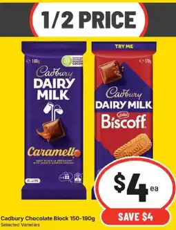 IGA Cadbury Chocolate Block offer