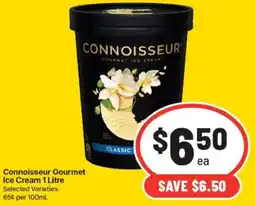 IGA Connoisseur Gourmet Ice Cream offer