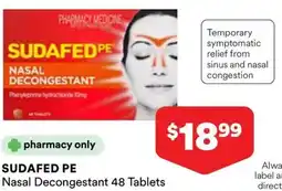 Priceline SUDAFED PE Nasal DecongestanT offer