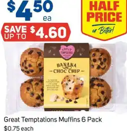 Foodland Great Temptations Muffins offer