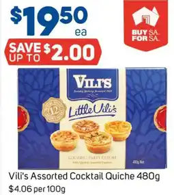 Foodland Vili's Assorted Cocktail Quiche offer