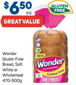 Foodland Wonder Gluten Free Bread, Soft White or Wholemeal offer