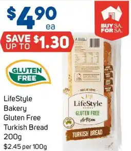 Foodland LifeStyle Bakery Gluten Free Turkish Bread offer