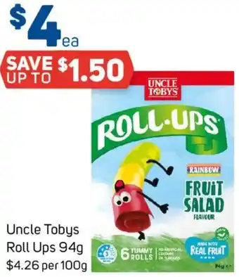 Foodland Uncle Tobys Roll Ups offer