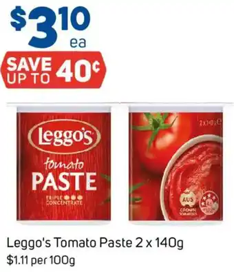 Foodland Leggo's Tomato Paste offer