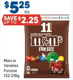 Foodland Mars or Varieties Funsize offer