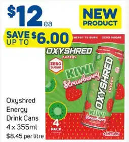 Foodland Oxyshred Energy Drink Cans offer