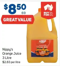 Foodland Nippys Unsweetened Orange Juice offer