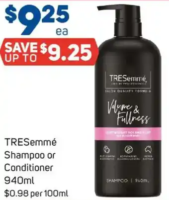 Foodland TRESemmé Shampoo or Conditioner offer